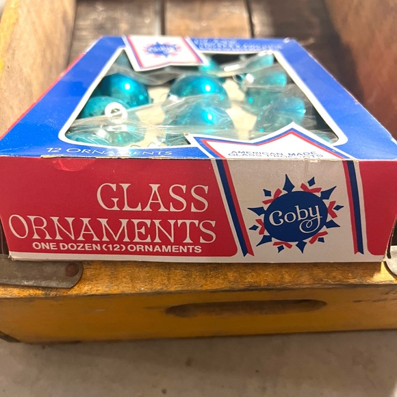 Vintage glass Christmas ornaments blue glass balls coby glass holiday ornaments - Picture 2 of 5